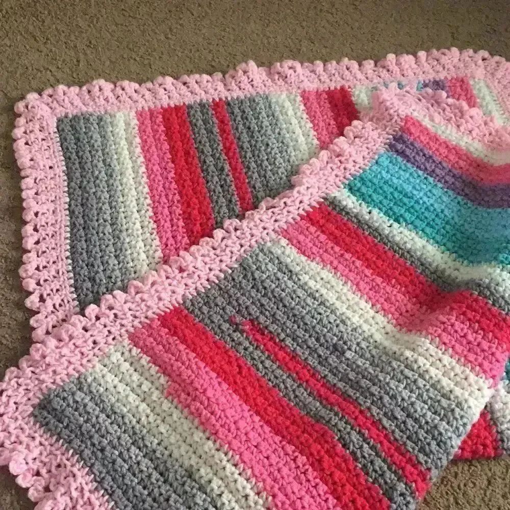 Vintage Homemade Knitted blanket